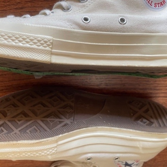Comme Des Garcons PLAY White x Converse Chuck Taylor All Star 70 Hi (M9/W11) VGU main image 6